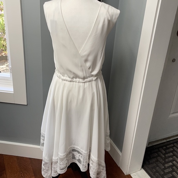 Maje Rushane Women's White Robe Imprimee Dress NWT - Picture 8 of 11